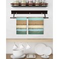 thumbnail image 3 of Farmhouse Teal Brown Kitchen Dish Towels for Drying Dishes Set of 4, Ombre Wooden Vintage Waffle Weave Microfiber Hand Tea Bathroom Towels Quick Dry & Absorbent Towel 15.7x23.6, 3 of 7