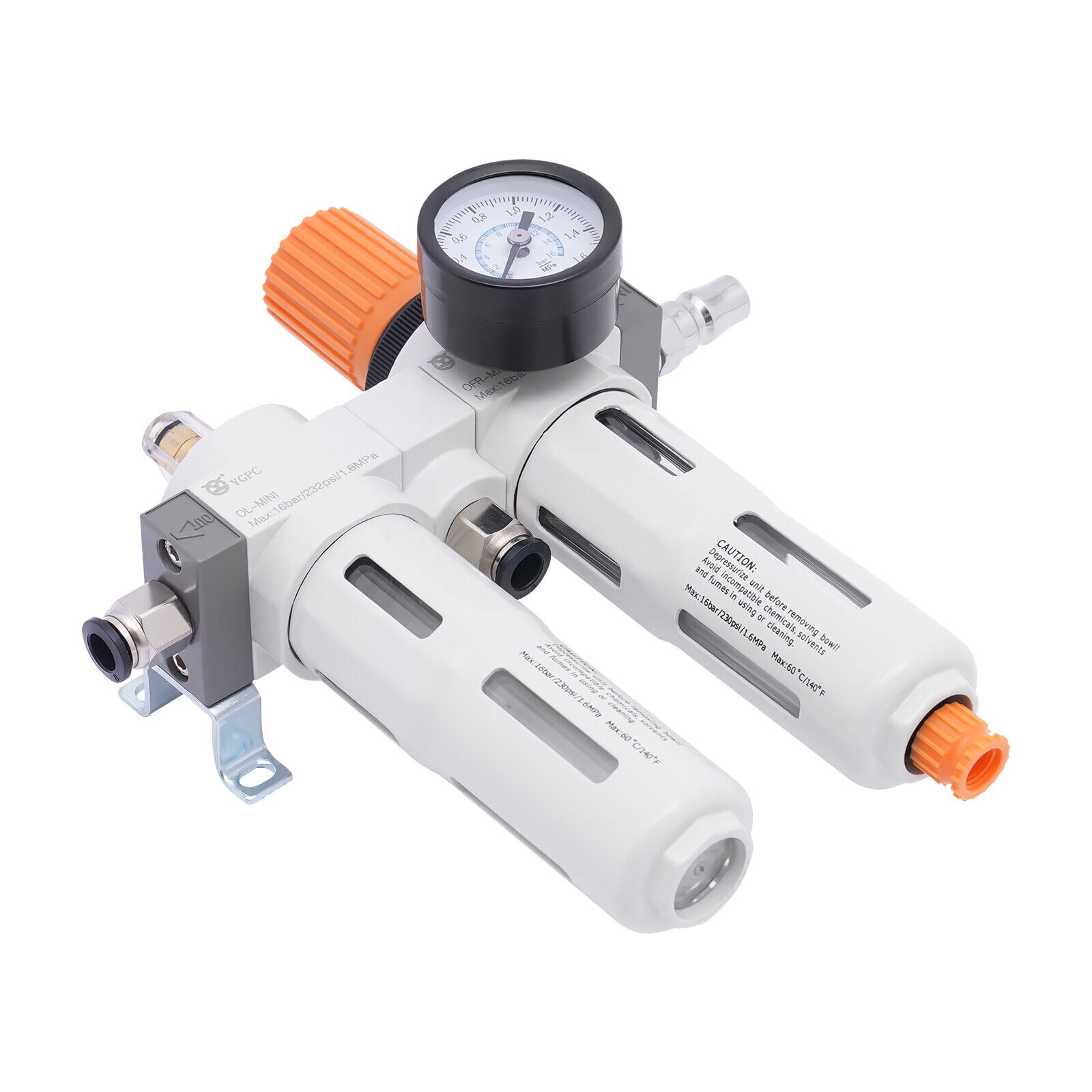 Tire Changer Air Pressor Oil Water Regulator Separator w/ Pressure Gauge 230psi
