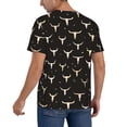 thumbnail image 2 of Fotbe Cow Skulls Baseball Jersey Shirt for Men and Women, Casual Short Sleeves Button Down T-Shirt-, 2 of 9