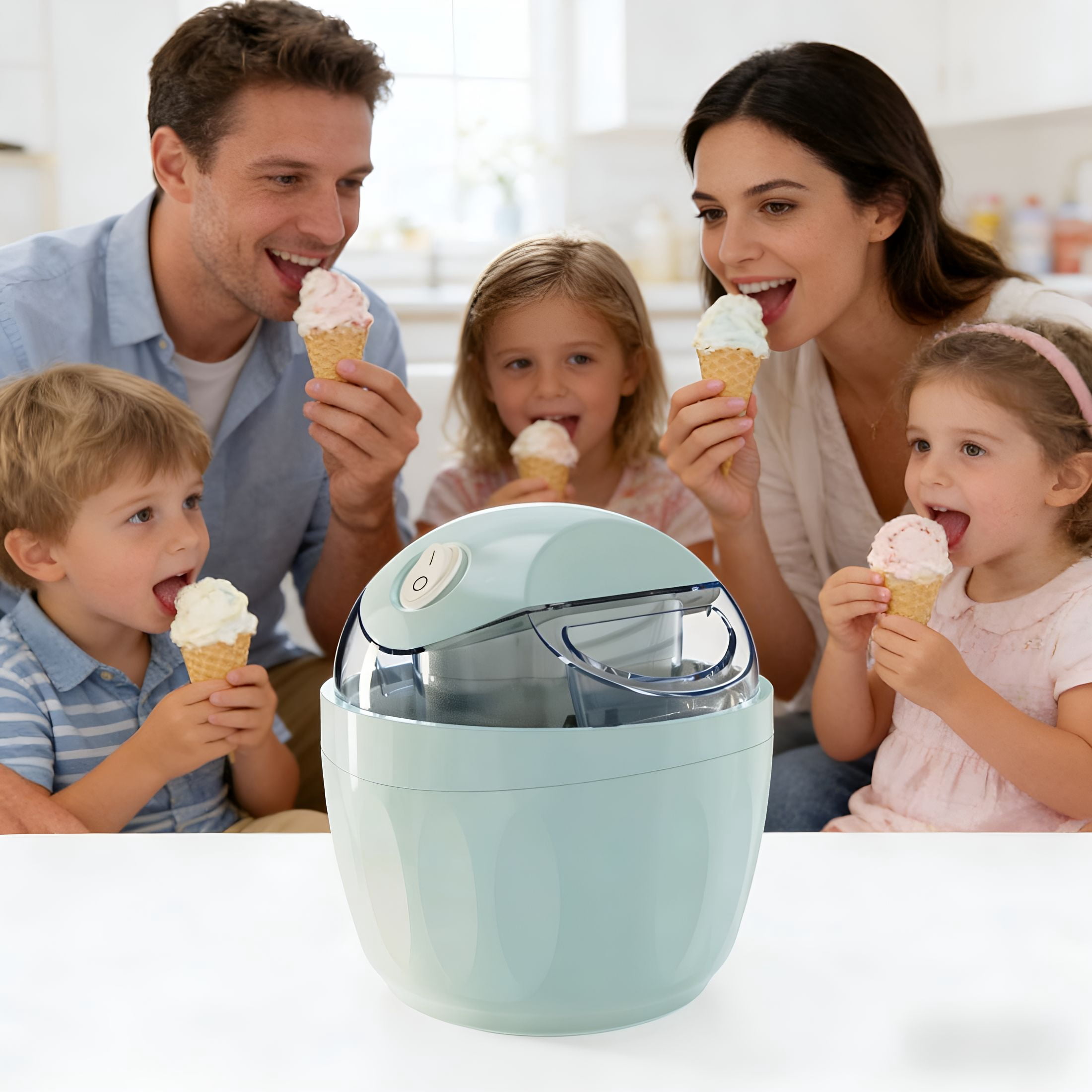 ACDANC Electric Ice Cream Maker with Easy-Lock Lid,Freezer Bowl for Healthy & Homemade Frozen Yogurt,Sorbet and Gelato,Mini Kitchen Appliance for Summer Desserts for Kids