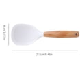 thumbnail image 3 of Chenmei Short Wooden Handle Silicone Spatula Multifunction Spatula Cooking Spoon Silicone Spoon with Wooden Handle Heat Insulation Heat Spoons for Rice Cooker, 3 of 7