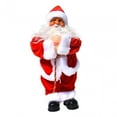thumbnail image 3 of Adornos de muñeco de Papá Noel eléctrico Muñeco de peluche Figura de Papá Noel Estatua para sosteniendo una vela, 3 of 9