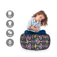 thumbnail image 2 of Folk Storage Toy Bag Chair, Continuous Floral Pattern of Style Little Flowers, Stuffed Animal Organizer Washable Bag, Large Size, Multicolor, by Ambesonne, 2 of 3