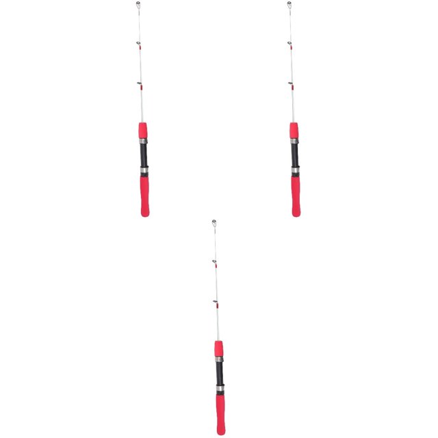 Woeilo Mini Canne à Pêche Baitcasting Canne à Truite 3 Pcs Accessoires Légers Équipement