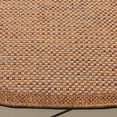 thumbnail image 4 of SAFAVIEH Wicker Paskal Solid Indoor/Outdoor Area Rug, Natural/Brown, 6'7" x 6'7" Round, 4 of 16