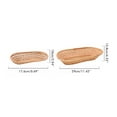 thumbnail image 2 of 2 Pcs Hand Woven Rattan Oval Basket Fruit Dessert Serving Platter for Dinner Party Decoration Plate Afternoon Tea Fruit Trays, 2 of 8