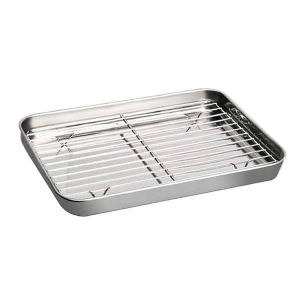 Bandeja para hornear Bandeja para hornear con rejilla Juego de bandejas para galletas de acero inoxidable reutilizables SG