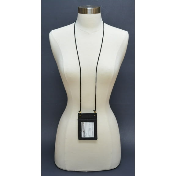 Neck Strap ID Badge Card Holder Pouch Wallet Black Tag Press Pass by Marshal