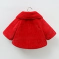 thumbnail image 4 of GYRATEDREAM Infant Toddler Girls Cozy Faux Fur Bolero Shrug Shawl Accessories Princess Cape Baby Warm Thicken Sweet Dress Coat for 0 Month-4 Years, 4 of 5