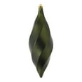 thumbnail image 1 of Vickerman Plastic Swirl Finial Ornaments in Matte Moss Green (Set of 6), 1 of 3