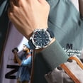 thumbnail image 4 of Poedagar Man Wristwatch Waterproof Luminous Date Week Watch For Men Quartz Sport Leather Men's Watch, 4 of 6