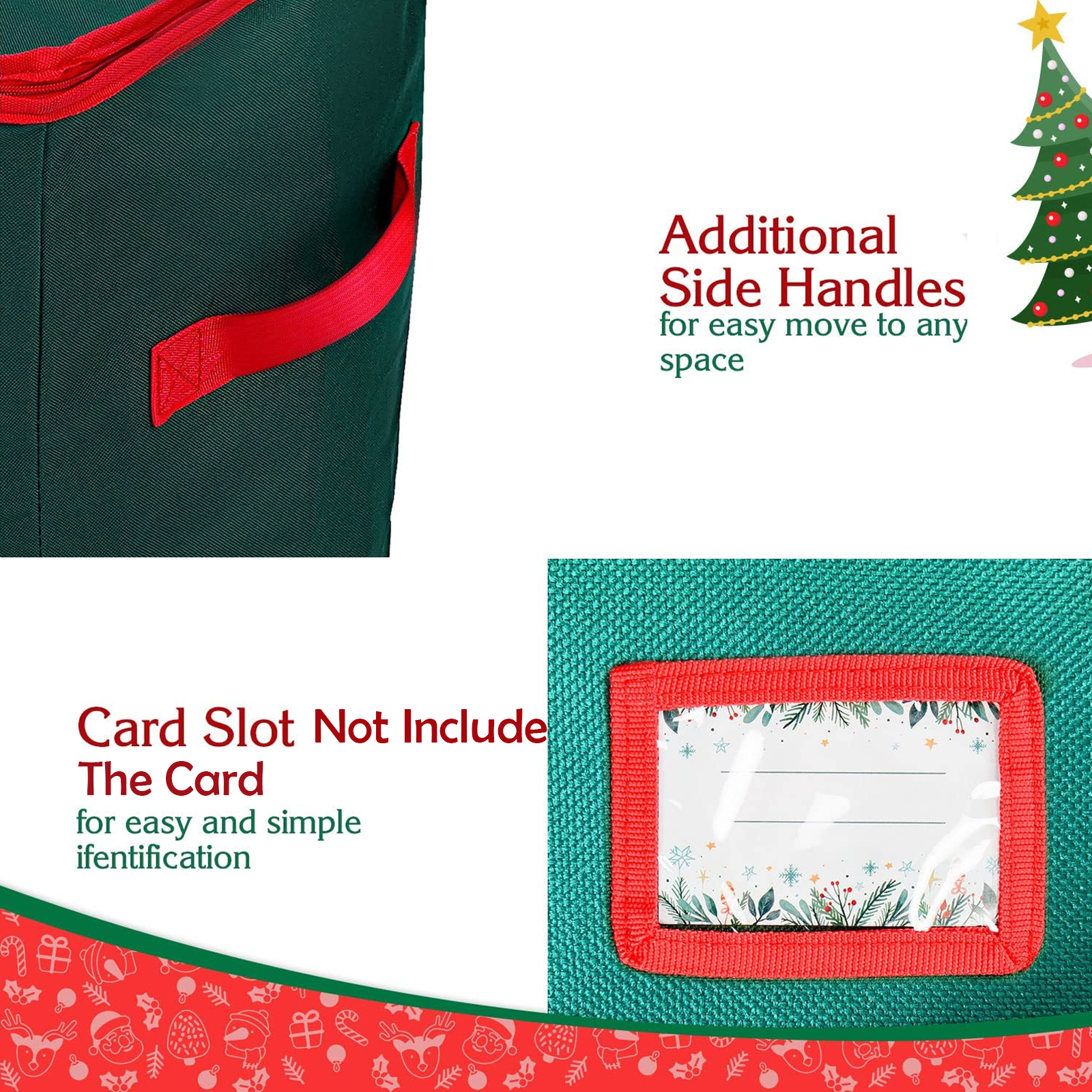 COCOBELA Christmas Tree Storage Bag Set For 7.5ft Trees photo 7
