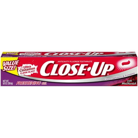 Close Up Anticavity Fluoride Toothpaste, Cinnamon, 8 Oz