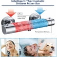 thumbnail image 3 of Rewera Mezclador termostático de ducha, Mezclador termostático de ducha Grifo de ducha Mezclador termostático con cierre de seguridad 38 ℃ Ducha termostática Latón, Cromo, 3 of 5