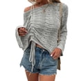 thumbnail image 3 of Txlixc Blusa de mujer, pullover holgado de manga larga Txlixc moda, 3 of 8