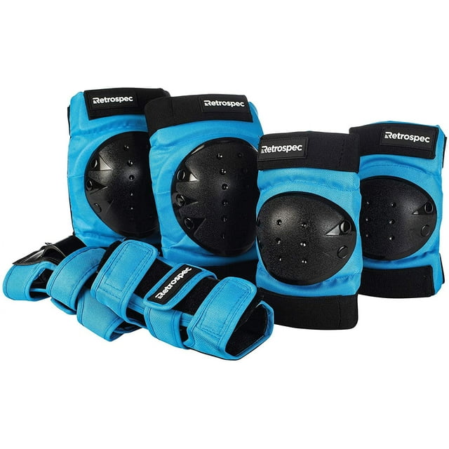 Genouillères, Coudières et Protège-Poignets pour Hommes, Femmes et Enfants - Équipement de Protection pour Planche à Roulettes, Patin à Roues Alignées, BMX et Trottinette - Ensemble de Protection Multi-Sport