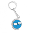 thumbnail image 1 of daily language chat good morning rotatable keyholder disc accessories chain clip, 1 of 3