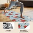 thumbnail image 4 of Trawberry Plants Fruit Flower Leaf Hot Yoga Mat Towel Non Slip for Hot Yoga - Quick-Drying Yoga Mat Cover with 4 Corner Pockets with Travel Bag - Hot Yoga Towel Non Slip 70"x26", 4 of 6