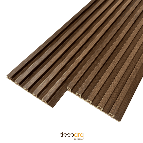 Madera nogal, Lambrin Plus Decorativo Wpc Tipo Madera Para Muro, cubre1.7m2, 10PZ Panel Decorativo MADERA NOGAL