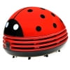 Cartoon Small Desktop Vacuum Cleaner Small Ladybug Battery Powered Ladybug Computer Desktop Keyboard Cleaner with Ladybug Shape for Home Office Indoor