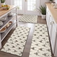 thumbnail image 2 of Beige Antelope Head Pattern Kitchen Rugs Sets Of 3,Kitchen Runner Rugs Non Skid Washable,Decorative Kitchen Floor Mats for Kitchen,Sink,Laundry,17"x30"+ 17"x47" + 17"x59", 2 of 6