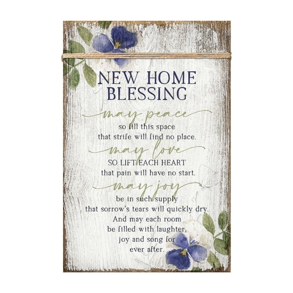 DEXSA New Home Blessing Wood Plaque with Easel and Wall Hanger 6"x9"