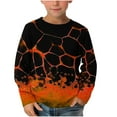 thumbnail image 2 of Falkdiz Long Sleeve Shirts for Boys Party Pullover Basic Cute Travel Crew Neck Boys Tshirts Graphic,Orange,Size: 5, 2 of 5