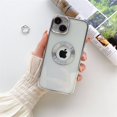 thumbnail image 1 of Funda de teléfono con agujero de logotipo chapado en oro de lujo para iPhone 14 13 12 Pro Max 11 XS 7 8 Plus, protección de cámara con logotipo transparente de silicona suave Tan Jianjun unisex, 1 of 2