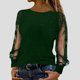 thumbnail image 2 of RKSTN Sequin Shirts for Women Oversized Crewneck Sparkly Glitter Mesh Long Sleeve T Shirts Tops Womens Casual Solid Plus Size Round Neck Loose Comfy Cozy Tee Blouses Party Club Night Festive Shirt, 2 of 7