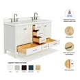 thumbnail image 3 of Ariel Cambridge 61 In. Double Oval Sink Vanity With White Quartz Countertop In White, 3 of 10