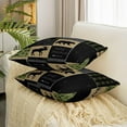 thumbnail image 3 of 20 x 20-Inch Bear Print Square Cushion Covers Set of 2 Boys Girls Wild Animal Reversible Throw Pillow Covers for Kids Women Men Rustic Cabin Country Pillow Covers Home Decor Green Black Grey, 3 of 6