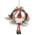 thumbnail image 2 of Year-Round Elegant Decorative Wreath - Front Door Hanging Greenery Arrangement with Flowers & Berries, Indoor/Outdoor Seasonal Decor(Santa Claus), 2 of 10