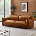 thumbnail image 4 of Maner Mid-Century Modern Luxury Living Room Couch in Cognac Tan Leather, 4 of 6