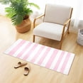 thumbnail image 6 of Haosy Pale Pink and White Striped Bathroom Rugs Non Slip Absorbent Soft Plush Quick Dry Bath Mat, 39"x20", 6 of 8