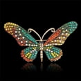 thumbnail image 4 of nipocaio Women Large Colorful Butterfly Shaped Brooch Pin Rhinestone Crystal Butterfly Lapel Pin for Coats Jackets Sweaters Accessory,1 Pc, 4 of 5