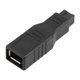 thumbnail image 1 of Methold ABS Black Fire Wire 800 a 400 Adaptador Convertidor Conector de 6 pines a 9 pines Teléfono y Comunicación, 1 of 6