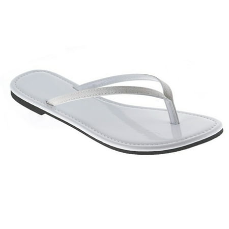 

LAVRA Women s Glitter Flip Flop Sparkly Leather Sandals Fashion T Strap Shoes