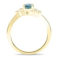 thumbnail image 2 of SZUL Women's Round Shaped Aquamarine and Diamond Tierra Ring in 10K Yellow Gold, 2 of 5