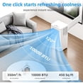 thumbnail image 6 of FREE VILLAGE Portable Air Conditioners 10,000 BTU,4-in-1 Air Conditioner Portable Up to 450 Sq.Ft.with Cool,Fan,Dehumidifier,Sleep,Portable AC Unit with LED Remote & 24H Timer,Installation Kits, 6 of 7