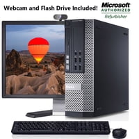Dell Optiplex Windows 10 Pro Desktop Computer Intel Core i5 3.1GHz Processor 8GB RAM 500GB HD Wifi with a 19" LCD Monitor Keyboard and Mouse - Refurbished PC with a 1 Year Warranty