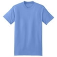 thumbnail image 5 of Hanes Men’s Beefy-T Heavyweight Cotton Crew Neck T-Shirt, Short Sleeve, Carolina Blue, 1-Pack, S-3XL, 5 of 5