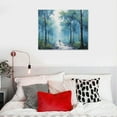thumbnail image 3 of Shiartex  Landscape Wall Art - 20x16 Inch- Blue Woods Rustic Wall Decor - Bedroom Lounge Kitchen Living Room Office Decorative Paintings - Plants Woods Pictures - Ready to Hang, 3 of 3