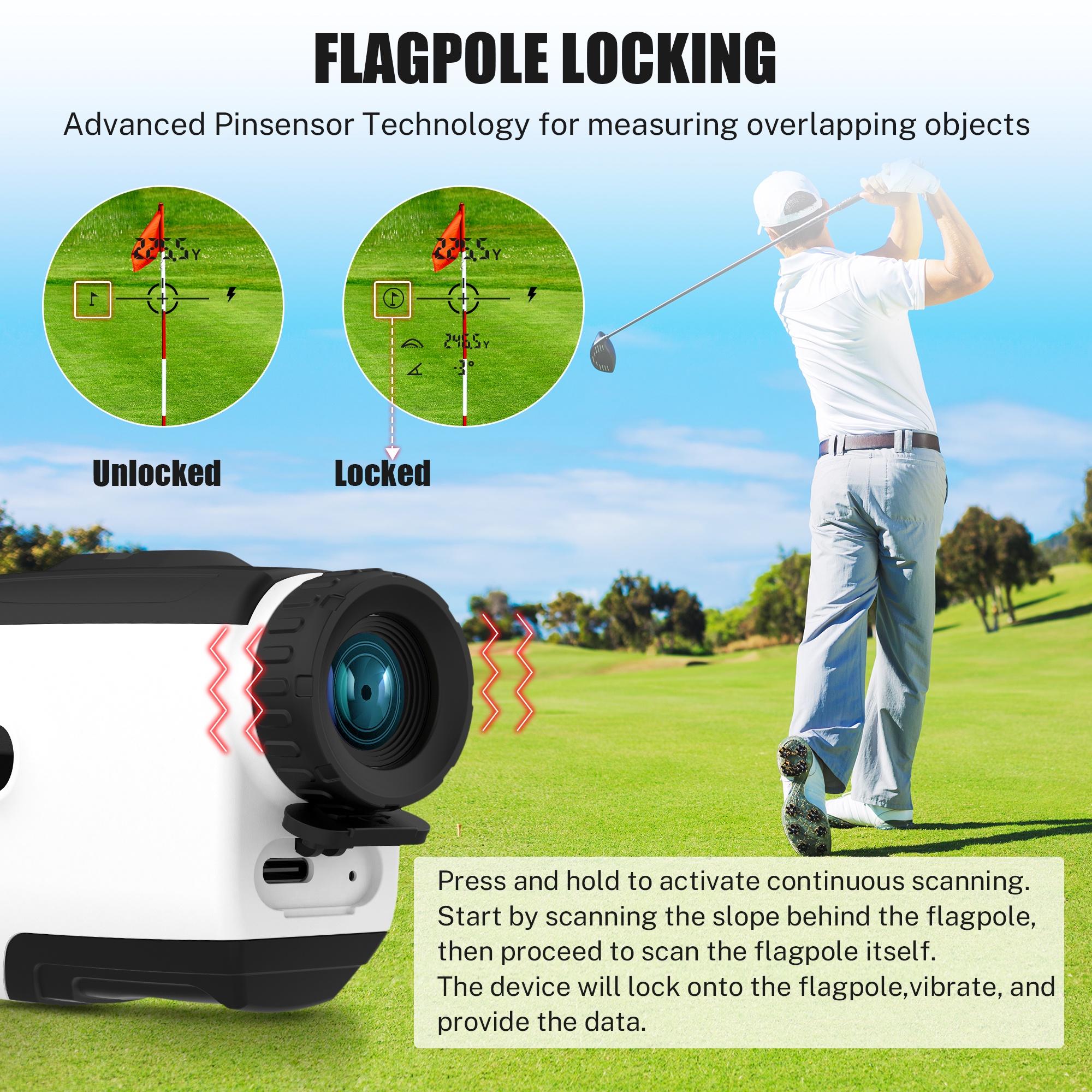 Segmart Laser Golf/Hunting Rangefinder, 7X Magnification Clear View 900 Yards Laser Range Finder, Slope Measurement, Lightweight, Pin-Seeker & Flag-Lock & Vibration, Best Gift for Teen - image 4 of 11