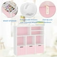 thumbnail image 5 of Danolapsi Toy Storage Cabinet with 3 Movable Drawers & 6 Cubes,Toy Organizers and Storage with Concealed Wheels,Multifunctional Storage Chest Storage Organization,Kids Bookcase,Playroom Furniture, 5 of 7