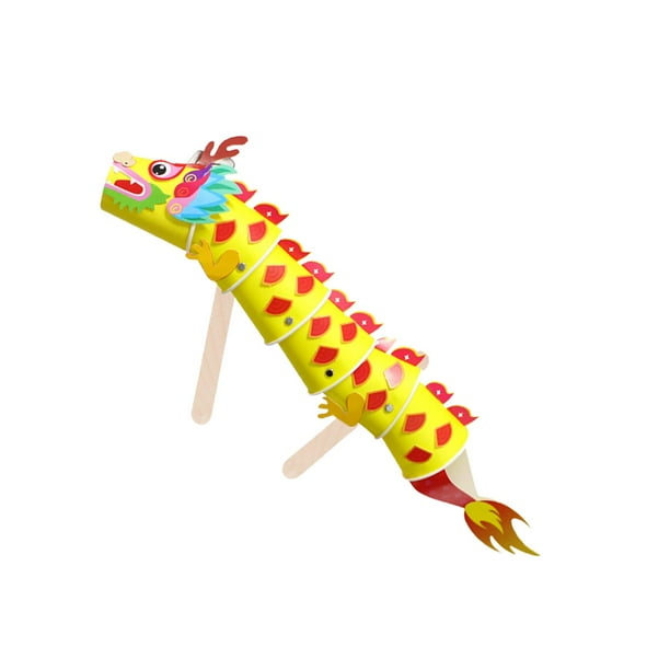 Artesanía tradicional CUTICAT Taza de papel del dragón Amarillo