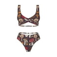 thumbnail image 4 of Daiia Forest Wild Mushroom Women's Bikini Set Two Piece Swimsuit High Waisted Bikini Adjustable Straps Bikini Perfect for Beach, Pool, and Summer Vacation-X-Large, 4 of 9