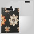 thumbnail image 2 of Geometric Brown White Orange Flowers Foldable Binder Folder Clipboard with Pen Slot Double Clips A4 Size File Storage, 2 of 8