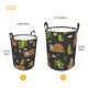 thumbnail image 3 of Balery Funny Sloths In The Forest Cesta de ropa redonda con asas, impermeable, independiente, para ropa, juguetes, dormitorio y familia-Medium, 3 of 6