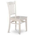 thumbnail image 2 of East West Furniture DMGR3-LWH-W 3 Piece Dinette Set Contains 1 Drop Leaves Modern Dining Table and 2 Black Wooden Dining Chairs with Slatted Back - Linen White Finish, 2 of 3
