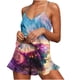 thumbnail image 5 of Conjunto de pijama de poliéster con tirantes finos y estampado de moda para mujer, 5 of 9